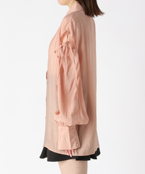 Heather（ヘザー）の「AZATO肩リボンシャツ　194254（シャツ/ブラウス・レディース・オフホワイト/グリーン/ピンク/ネイビー・FREE）」の17枚目の写真