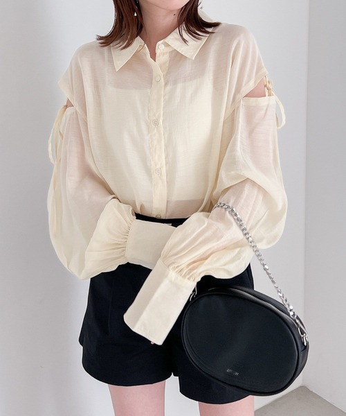 専用出品 セール】AZATO肩リボンシャツ 194254（シャツ/ブラウス）｜Heather