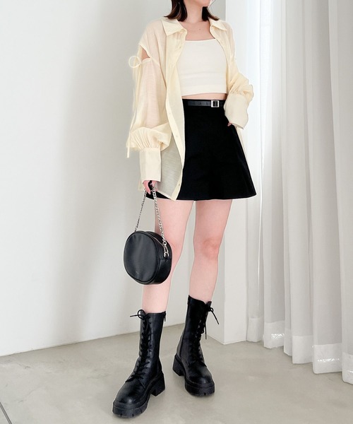 Heather（ヘザー）の「AZATO肩リボンシャツ　194254（シャツ/ブラウス・レディース・オフホワイト/グリーン/ピンク/ネイビー・FREE）」の10枚目の写真