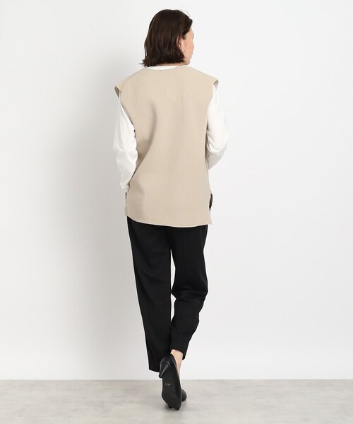 DRESKIP（ドレスキップ）の「◆スポンディッシュVネックニットベスト（ベスト・レディース・ブラック/ライトベージュ/レモンイエロー・00）」の11枚目の写真