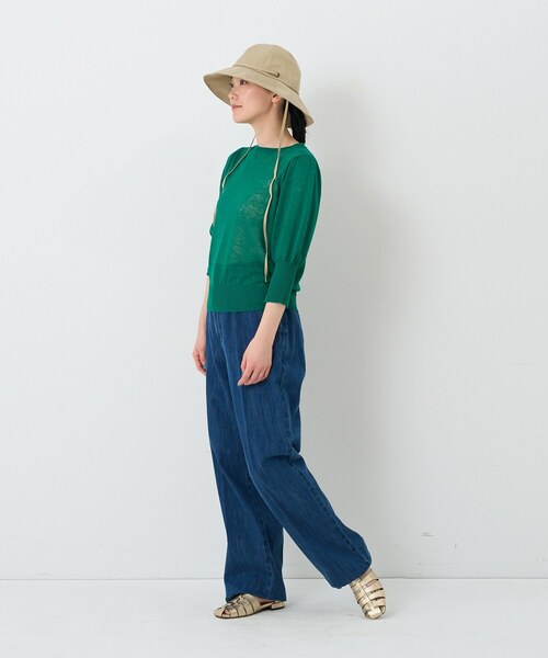 ADIEU TRISTESSE(アデュートリステス)の「細紐付きハット(ハット・レディース・ネイビー/ベージュ・FREE)」の3枚目の写真