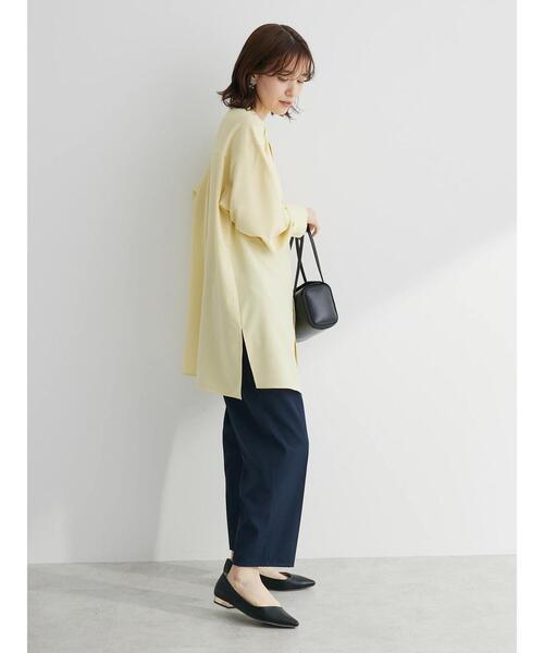 Green　Parks（グリーンパークス）の「ヒヨクボタンシャツチュニック（チュニック・レディース・パープル/オフホワイト/イエロー/グリーン・FREE）」の11枚目の写真