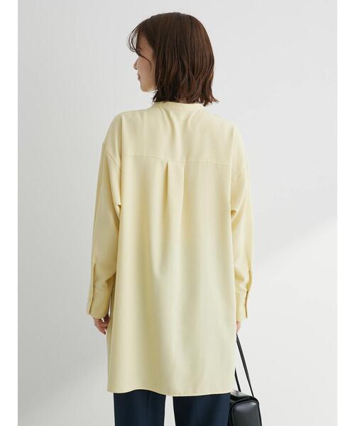 Green　Parks（グリーンパークス）の「ヒヨクボタンシャツチュニック（チュニック・レディース・パープル/オフホワイト/イエロー/グリーン・FREE）」の15枚目の写真