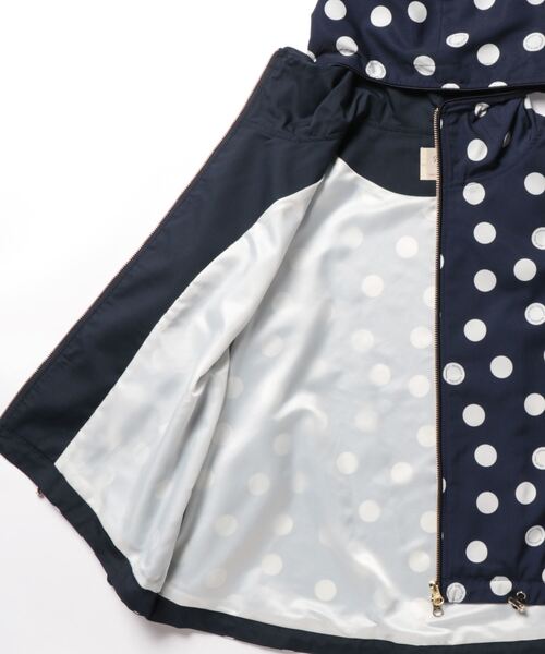 margaux（マルゴー）の「【MARGAUX】フード付ドット柄ジャケット（その他アウター・レディース・ダークネイビー・2）」の3枚目の写真