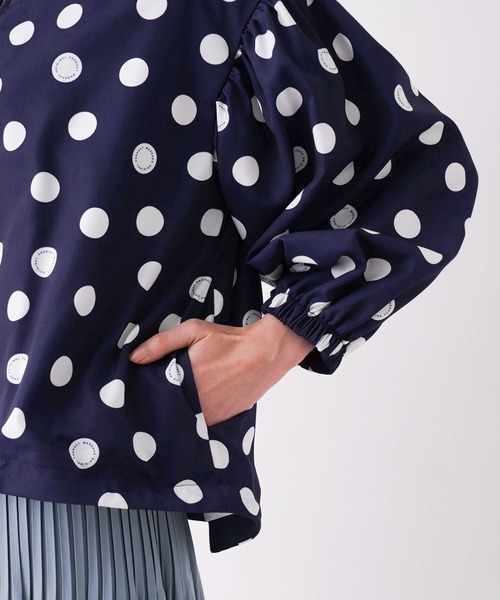 margaux（マルゴー）の「【MARGAUX】フード付ドット柄ジャケット（その他アウター・レディース・ダークネイビー・2）」の14枚目の写真