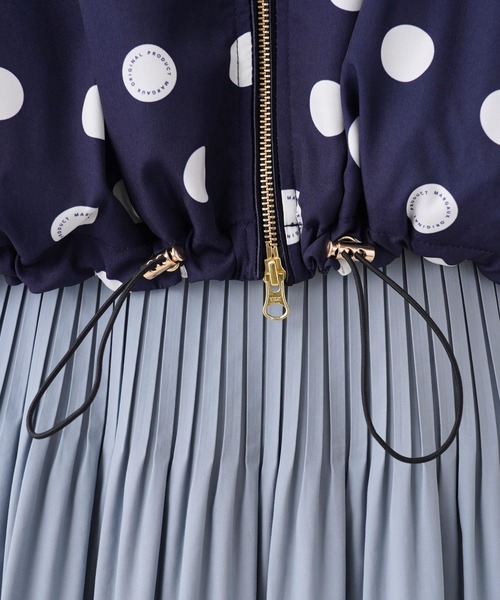 margaux（マルゴー）の「【MARGAUX】フード付ドット柄ジャケット（その他アウター・レディース・ダークネイビー・2）」の15枚目の写真