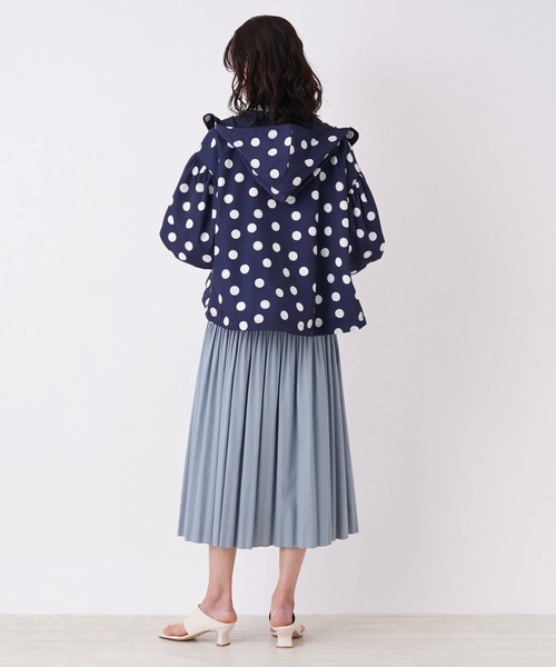 margaux（マルゴー）の「【MARGAUX】フード付ドット柄ジャケット（その他アウター・レディース・ダークネイビー・2）」の7枚目の写真