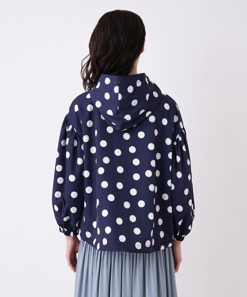 margaux（マルゴー）の「【MARGAUX】フード付ドット柄ジャケット（その他アウター・レディース・ダークネイビー・2）」の11枚目の写真