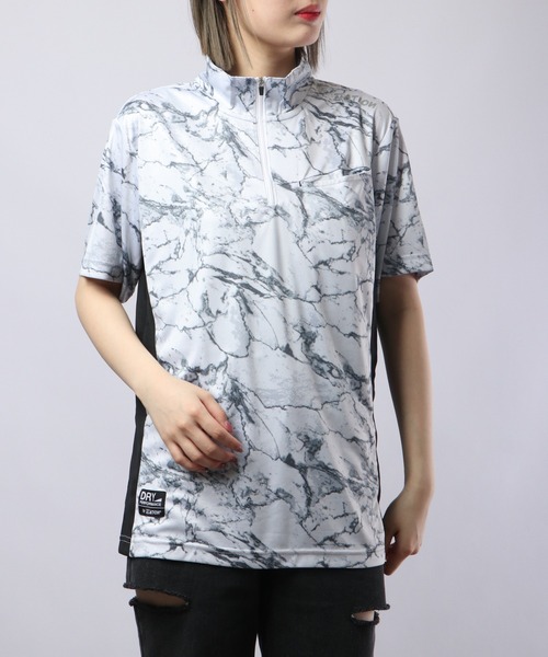 FUNALIVE(ファンアライブ)の「PIRARUCU 冷感プリント半袖ZIP(Tシャツ/カットソー・メンズ・ホワイト系その他/ブラック系その他・LL/3L/L/M)」の3枚目の写真