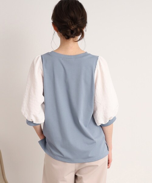 Cutie Blonde（キューティーブロンド）の「◆二の腕カバーにも◎袖ボリュームトップス（Tシャツ/カットソー・レディース・ホワイト系/ブラック/ブルー・00）」の10枚目の写真