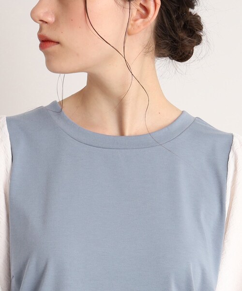 Cutie Blonde（キューティーブロンド）の「◆二の腕カバーにも◎袖ボリュームトップス（Tシャツ/カットソー・レディース・ホワイト系/ブラック/ブルー・00）」の7枚目の写真