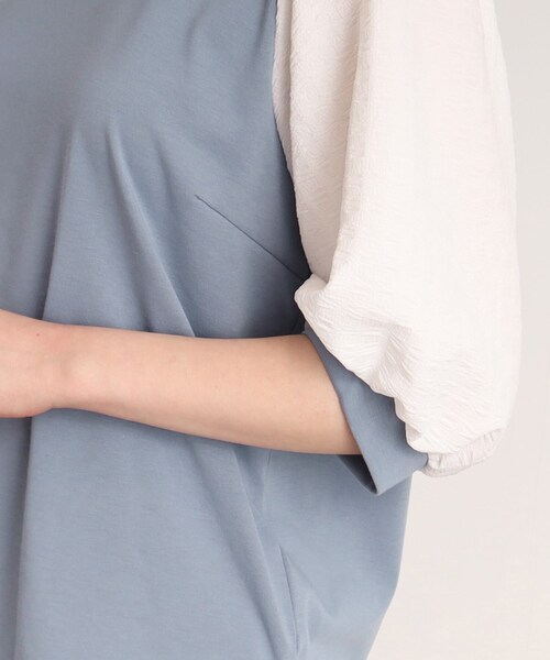 Cutie Blonde（キューティーブロンド）の「◆二の腕カバーにも◎袖ボリュームトップス（Tシャツ/カットソー・レディース・ホワイト系/ブラック/ブルー・00）」の4枚目の写真