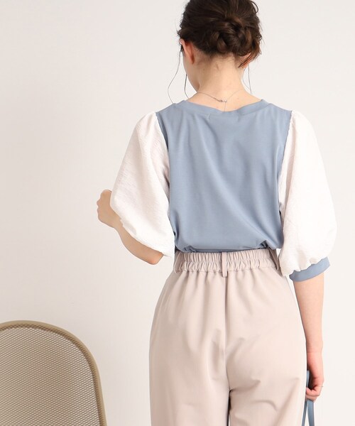 Cutie Blonde（キューティーブロンド）の「◆二の腕カバーにも◎袖ボリュームトップス（Tシャツ/カットソー・レディース・ホワイト系/ブラック/ブルー・00）」の22枚目の写真