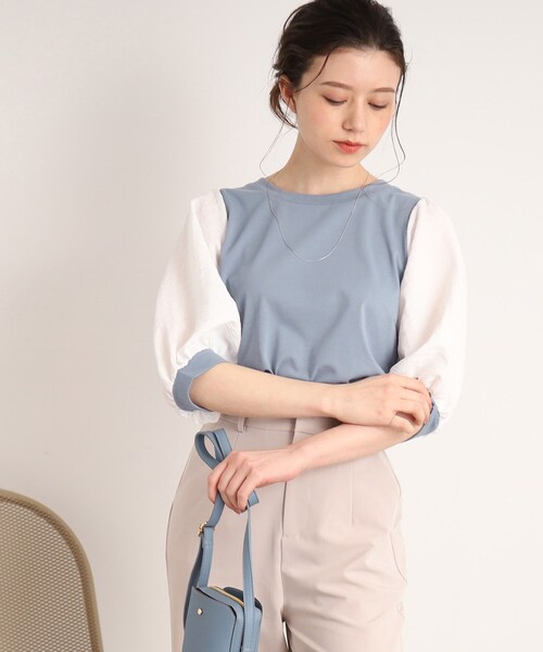 Cutie Blonde（キューティーブロンド）の「◆二の腕カバーにも◎袖ボリュームトップス（Tシャツ/カットソー・レディース・ホワイト系/ブラック/ブルー・00）」の16枚目の写真