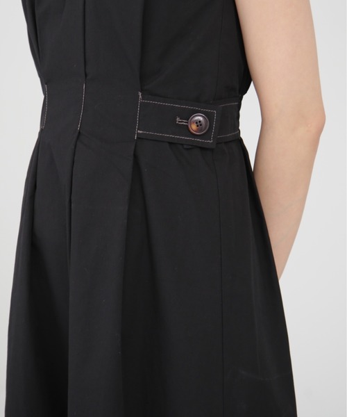 N.（N. Natural Beauty Basic）（エヌエヌナチュラルビューティーベーシック）の「◆ウエストタック脇ボタンノースリーブワンピース（ワンピース・レディース・クリーム/ブラック/ベージュ・SMALL/MEDIUM）」の20枚目の写真