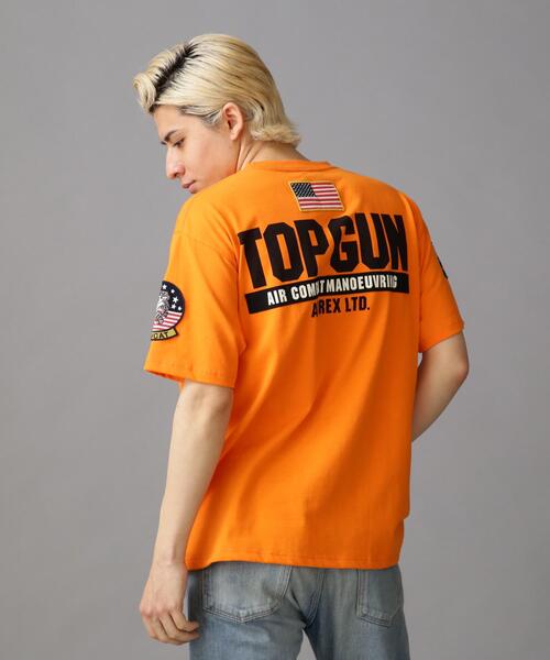 AVIREX(アヴィレックス)の「TOP GUN PATCH & PRINT T-SHIRT / トップガン パッチ & プリント Tシャツ / AVIREX / アヴィレックス(Tシャツ/カットソー・メンズ・ホワイト/オレンジ/ブラック/ネイビー/オリーブ系・XL/L/2XL/M)」の5枚目の写真