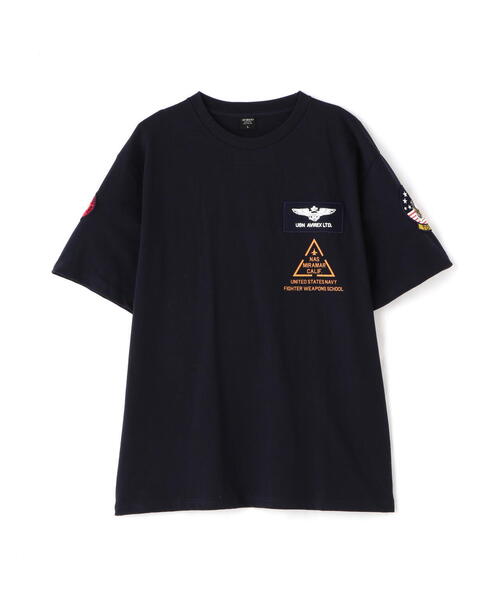 【AVIREX】TOP GUN PATCH & PRINT T-SHIRT 5色展開 男女兼用 TOP GUN PATCH & PRINT T-SHIRT / トップガン パッチ