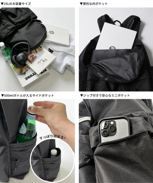 coca（coca）（コカ）の「トラベルバックパック（バックパック/リュック・メンズ・ブラック・ONE SIZE）」の2枚目の写真