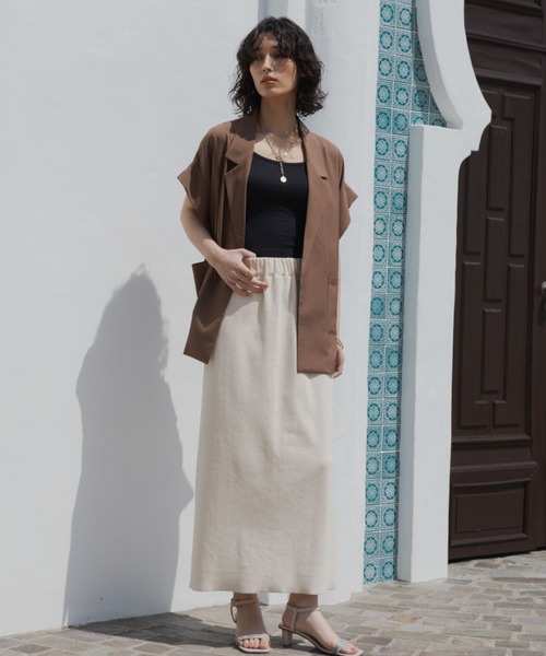 Doux archives（ドゥアルシーヴ）の「フレンチスリーブテーラージャケット（テーラードジャケット・レディース・ブラウン/ブラック/アイボリー・FREE）」の9枚目の写真