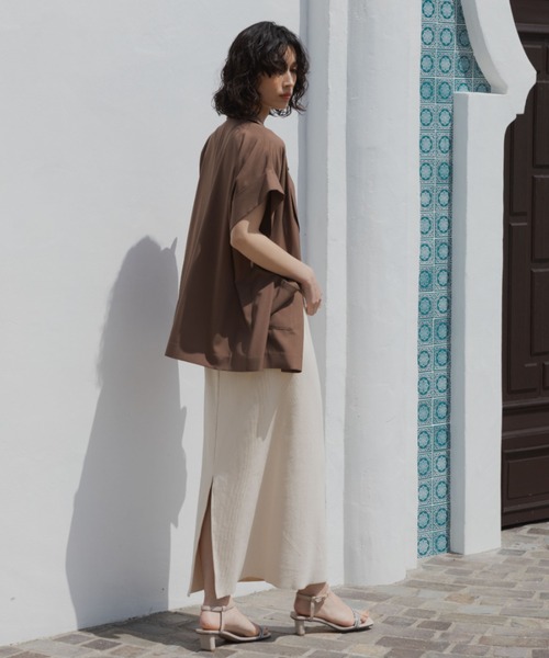 Doux archives（ドゥアルシーヴ）の「フレンチスリーブテーラージャケット（テーラードジャケット・レディース・ブラウン/ブラック/アイボリー・FREE）」の10枚目の写真