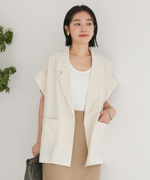 Doux archives（ドゥアルシーヴ）の「フレンチスリーブテーラージャケット（テーラードジャケット・レディース・ブラウン/ブラック/アイボリー・FREE）」の12枚目の写真