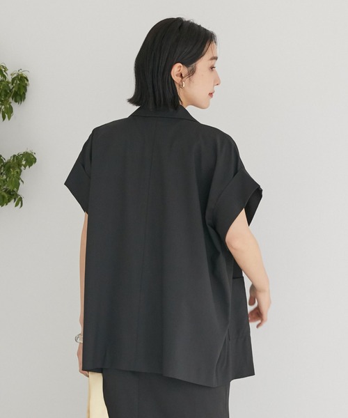 Doux archives（ドゥアルシーヴ）の「フレンチスリーブテーラージャケット（テーラードジャケット・レディース・ブラウン/ブラック/アイボリー・FREE）」の17枚目の写真