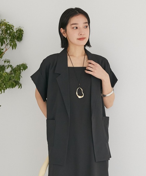 Doux archives（ドゥアルシーヴ）の「フレンチスリーブテーラージャケット（テーラードジャケット・レディース・ブラウン/ブラック/アイボリー・FREE）」の18枚目の写真