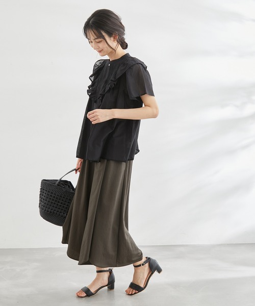 ROPE' PICNIC(ロペピクニック)の「洗濯機OK・サラサラ/イレヘムスカンツ(その他パンツ・レディース・ブラック/ベージュ/カーキ/ブルー・40/38)」の14枚目の写真