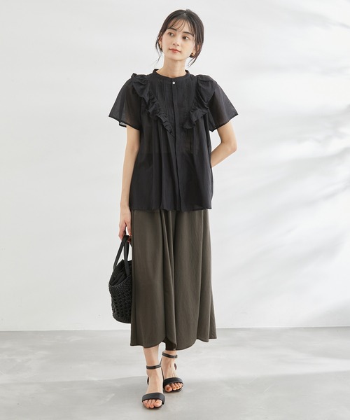 ROPE' PICNIC(ロペピクニック)の「洗濯機OK・サラサラ/イレヘムスカンツ(その他パンツ・レディース・ブラック/ベージュ/カーキ/ブルー・40/38)」の6枚目の写真