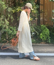 ISOOK | Tuck flare linen one-piece / タックフレアリネンワンピース(chiica select)(ワンピース)