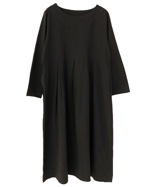 ISOOK(アイスー)の「Tuck flare linen one-piece / タックフレアリネンワンピース(chiica select)(ワンピース・レディース・アイボリー/ブラック・FREE)」の14枚目の写真