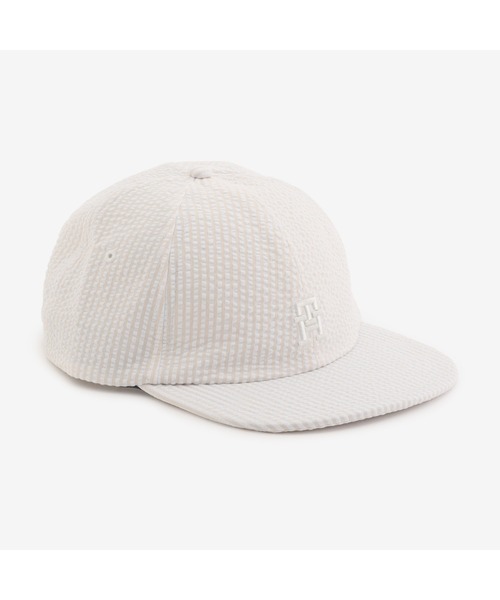 TOMMY HILFIGER（トミーヒルフィガー）の「サマーシアサッカーキャップ（キャップ・メンズ・アイボリー/ライトグリーン・FREE）」の8枚目の写真