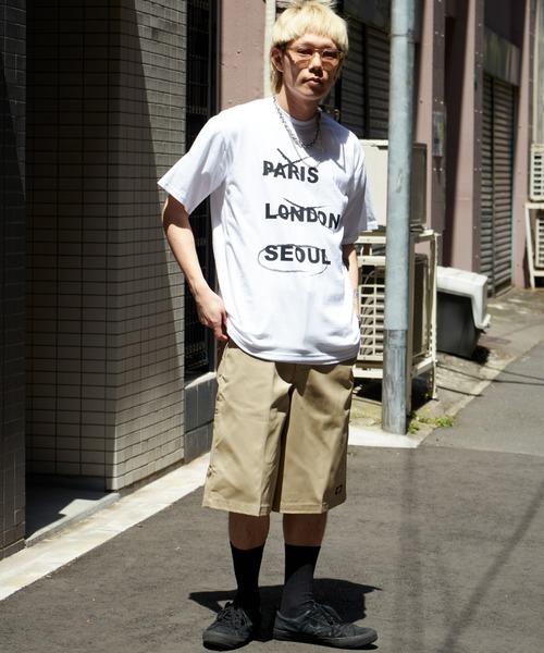 NO NEED(ノーニード)の「SEOUL/ソウル ビッグシルエット クルーネック Tシャツ(Tシャツ/カットソー・メンズ・ホワイト/ブラック/オレンジ・フリ-)」の5枚目の写真