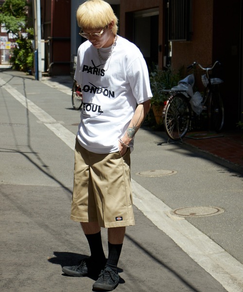NO NEED(ノーニード)の「SEOUL/ソウル ビッグシルエット クルーネック Tシャツ(Tシャツ/カットソー・メンズ・ホワイト/ブラック/オレンジ・フリ-)」の6枚目の写真