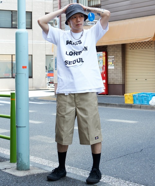 NO NEED(ノーニード)の「SEOUL/ソウル ビッグシルエット クルーネック Tシャツ(Tシャツ/カットソー・メンズ・ホワイト/ブラック/オレンジ・フリ-)」の7枚目の写真