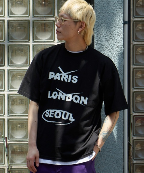 NO NEED(ノーニード)の「SEOUL/ソウル ビッグシルエット クルーネック Tシャツ(Tシャツ/カットソー・メンズ・ホワイト/ブラック/オレンジ・フリ-)」の10枚目の写真