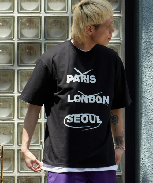 NO NEED(ノーニード)の「SEOUL/ソウル ビッグシルエット クルーネック Tシャツ(Tシャツ/カットソー・メンズ・ホワイト/ブラック/オレンジ・フリ-)」の11枚目の写真