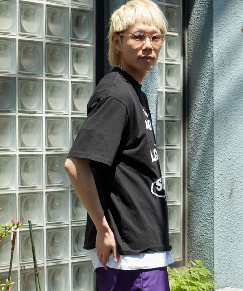 NO NEED(ノーニード)の「SEOUL/ソウル ビッグシルエット クルーネック Tシャツ(Tシャツ/カットソー・メンズ・ホワイト/ブラック/オレンジ・フリ-)」の12枚目の写真