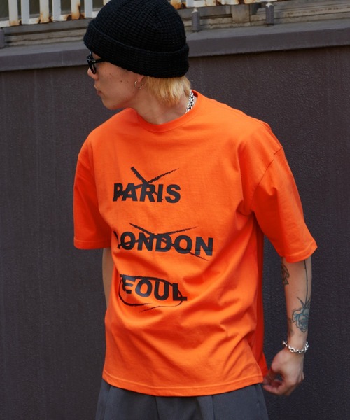 NO NEED(ノーニード)の「SEOUL/ソウル ビッグシルエット クルーネック Tシャツ(Tシャツ/カットソー・メンズ・ホワイト/ブラック/オレンジ・フリ-)」の18枚目の写真