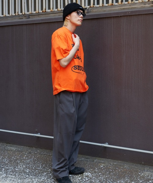 NO NEED(ノーニード)の「SEOUL/ソウル ビッグシルエット クルーネック Tシャツ(Tシャツ/カットソー・メンズ・ホワイト/ブラック/オレンジ・フリ-)」の21枚目の写真