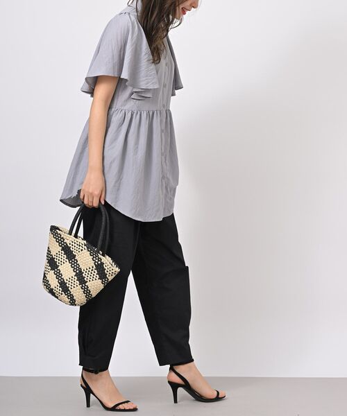 rps（アールピーエス）の「フレアー袖ペプラムチュニックブラウス（シャツ/ブラウス・レディース・オフホワイト/サックスブルー/ネイビー/イエロー・フリー）」の20枚目の写真