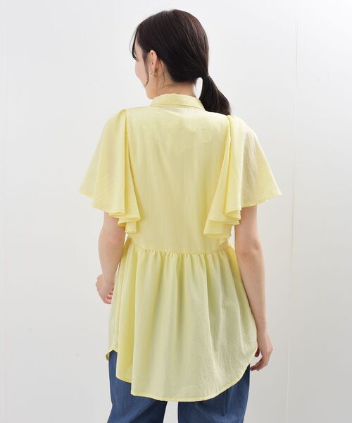 rps（アールピーエス）の「フレアー袖ペプラムチュニックブラウス（シャツ/ブラウス・レディース・オフホワイト/サックスブルー/ネイビー/イエロー・フリー）」の14枚目の写真