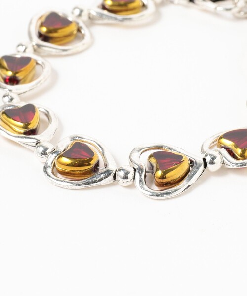 Ray BEAMS（レイビームス）の「〇Otro Accesorio / ハート レイヤード ブレスレッド（ブレスレット・レディース・レッド/ブラック・ONE SIZE）」の8枚目の写真