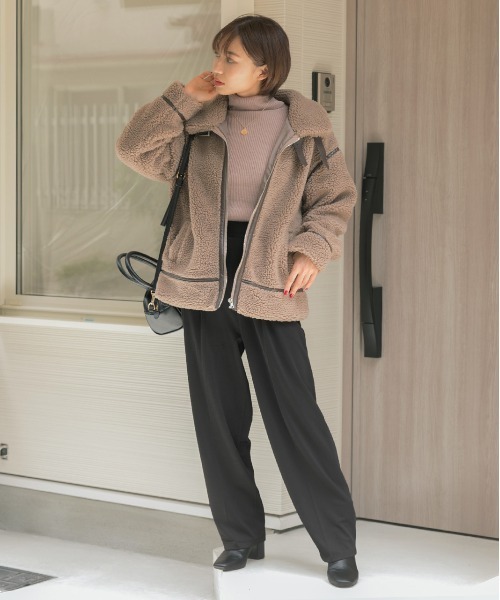 ad thie（アドティエ）の「センターシームタックテーパードパンツ（その他パンツ・レディース・ピンクベージュ/ダークグリーン/ブラック/ベビーピンク/ピンク/カーキ/スカイブルー/マスタード/ライトグリーン/ブルーグリーン/モカ/ネイビー/ボルドー/ラベンダー/イエロー/ベージュ・LL/SMALL/LARGE/MEDIUM）」の20枚目の写真