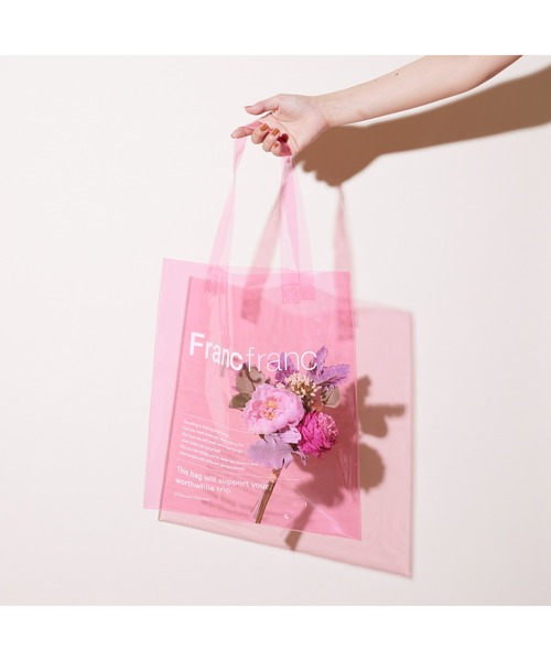Francfranc(フランフラン)の「クリア トートバッグ ピンク(トートバッグ・レディース・ピンク・FREE)」の1枚目の写真