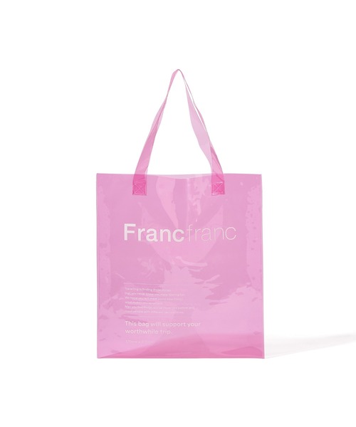 Francfranc(フランフラン)の「クリア トートバッグ ピンク(トートバッグ・レディース・ピンク・FREE)」の3枚目の写真