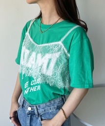 CLEA | レースキャミレイヤードロックTシャツ(Tシャツ/カットソー)