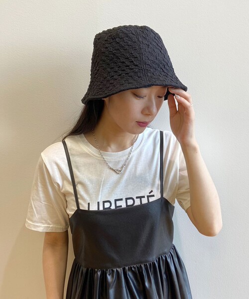 OPAQUE.CLIP（オペークドットクリップ）の「◆ポップコーンバケハ（ハット・レディース・オフホワイト/ブラック・00）」の3枚目の写真