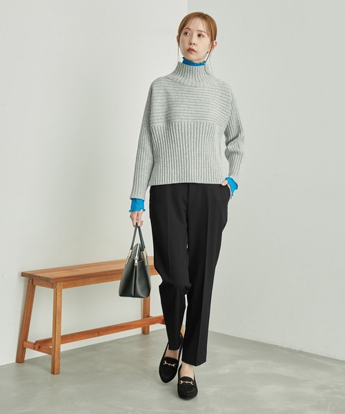 ROPE' PICNIC（ロペピクニック）の「ストレッチスティックテーパードパンツ/アンチピリング・シワになりにくい（その他パンツ・レディース・グレー/ブラック・36/38/40）」の3枚目の写真