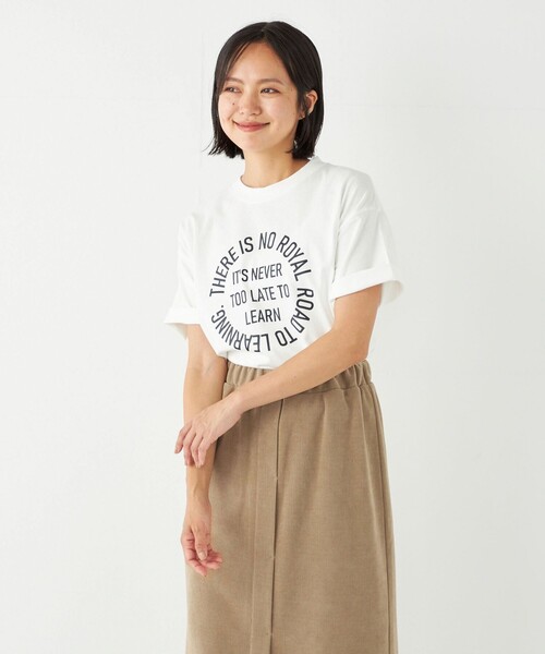 SHIPS Colors(シップス カラーズ)の「SHIPS Colors:〈洗濯機可能〉サークル ロゴ ルーズ TEE(Tシャツ/カットソー・レディース・ワイン/ダークグレー/グリーン・ONE SIZE)」の2枚目の写真